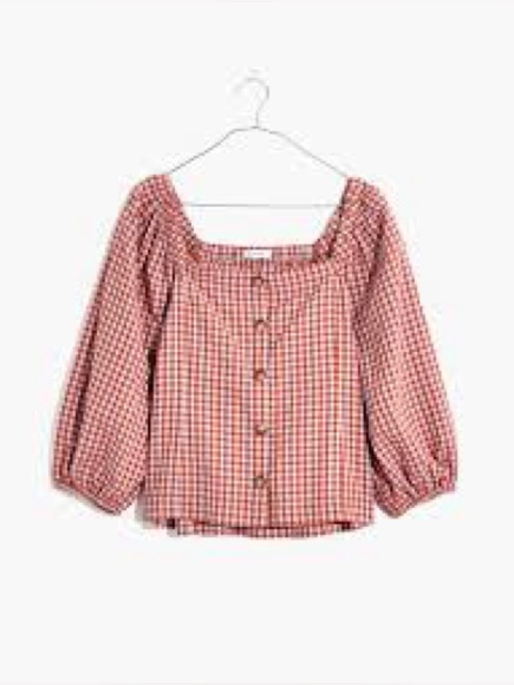 NWT Hayden Gingham Blouse